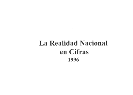 PORTADA LA REALIDAD NACIONAL EN CIFRAS 1996